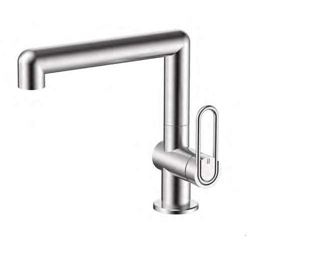 GRIFERIA PARA LAVAMANOS ANGULAR SERIE LOTUS DE 20 CM SATIN REF. QM-14.700.2005.ST QUALITY METAL