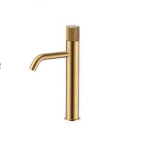 GRIFERÍA / GRUPO PARA LAVAMANOS QM+ SERIE SUPREME 30 CM COLOR DORADO GOLD MARCA QUALITY METAL