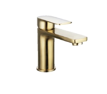 GRIFERIA MONOMANDO BAJO PARA LAVAMANO YELOW GOLD REF. GRI-802 MARCA UNIQUE