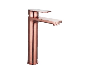 GRIFERIA MONOMANDO ALTO PARA LAVAMANO ROSE GOLD REF. GRI-851 MARCA UNIQUE