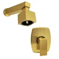 GRUPO PARA DUCHA MONOMANDO 8" CON REGADERA GOLD/ DORADA MOD.QUADRA  REF.32GDU0291GOLD MARCA FP