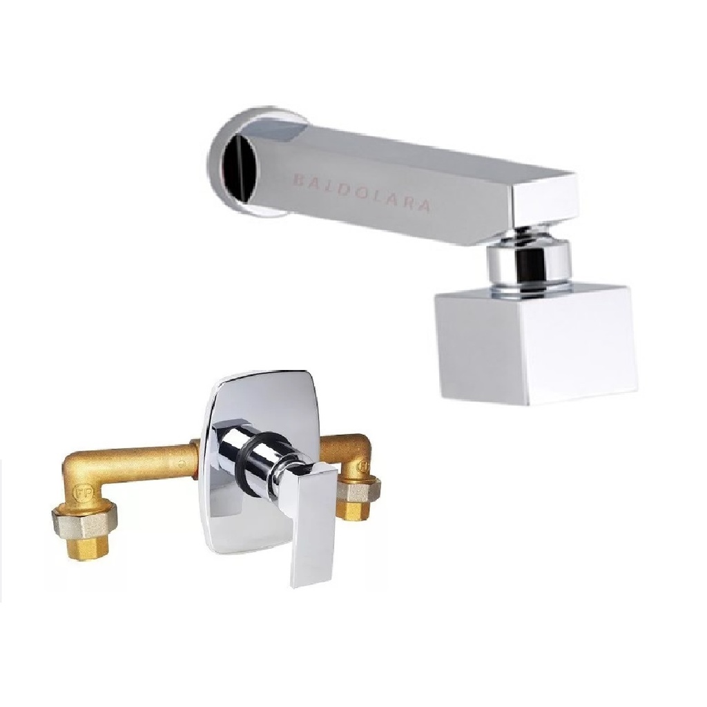 GRUPO PARA DUCHA MONOMANDO MOD.QUADRA CROMADO CON REGADERA CARTUCHO CERAMICO REF.32GDU0291 MARCA FP