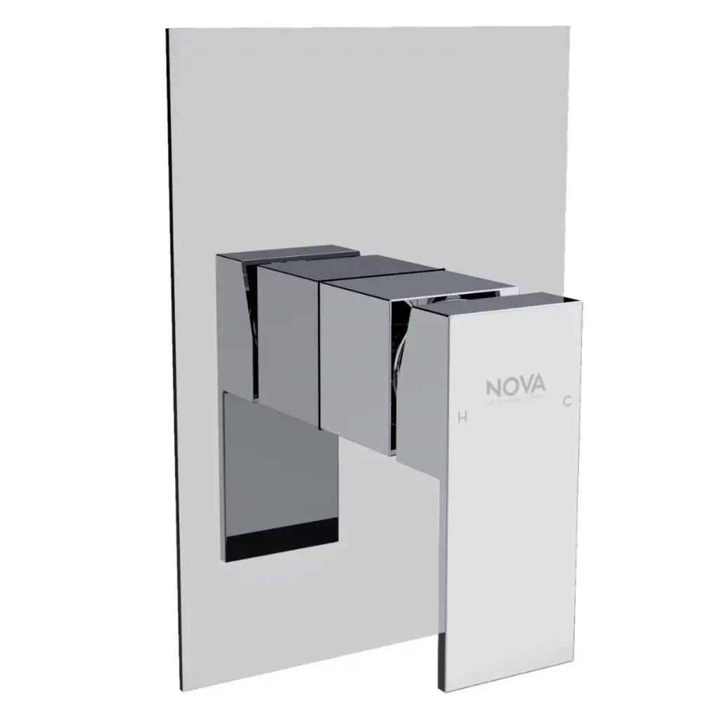 GRUPO PARA DUCHA MONOMANDO CROMADA SIN REGADERA SERIE KUBEGRI REF. NVGRI9820 MARCA NOVA