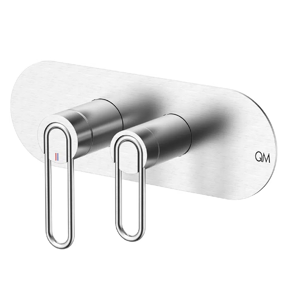 GRUPO PARA DUCHA MONOMANDO REDONDA 2 FUNCIONES SERIE LOTUS SATIN REF. 14.700.4006 ST QUALITY METAL