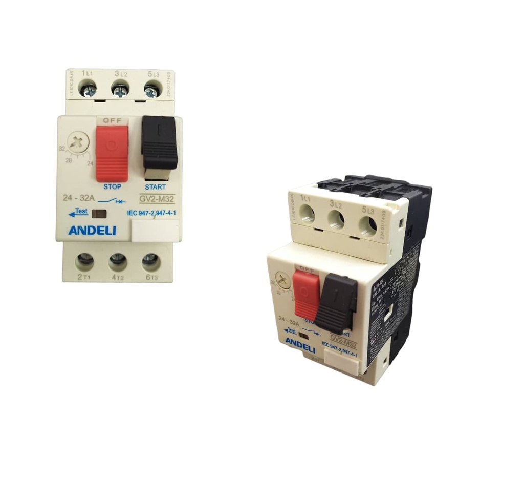 GUARDAMOTOR MANDO DE 24 -32 A MOD. GV2-M32 REF. CON03030 COD.305909 MARCA ANDELI