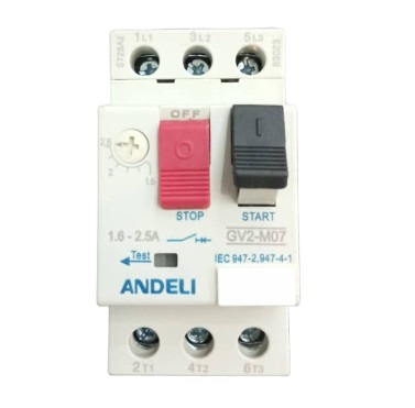 GUARDAMOTOR MANDO DE 1.6 -2.5 A MOD. GV2-M07 REF. CON03220 MARCA ANDELI