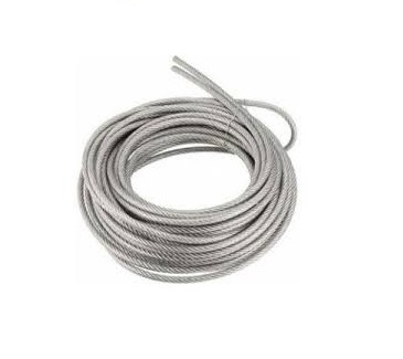 GUAYA DE ACERO GALVANIZADA 6 X 7 FORRADA 5 MM - 7 MM POR METRO REF. 340320 MARCA EMICA