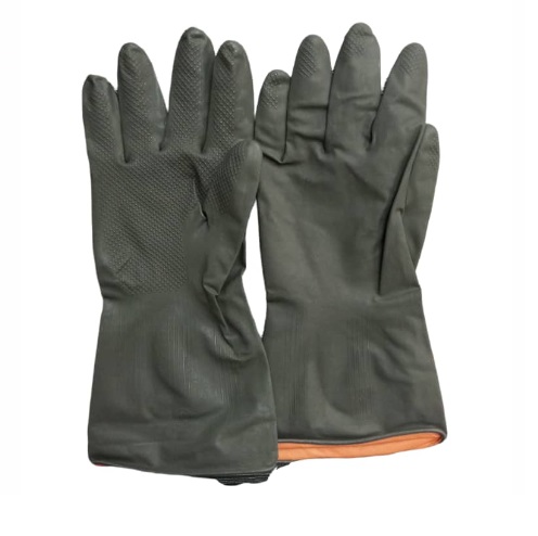 GUANTE DE LATEX DOMESTICO NEGRO 14" ( PAR ) MARCA GUANTCA