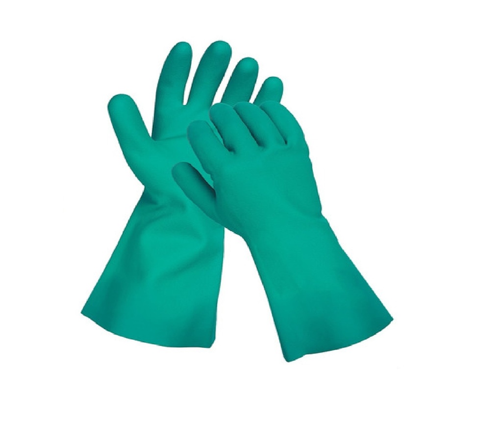 GUANTE DE NITRILO VERDE TALLA 10/ LARGO 13" C.15 ( PAR) REF. G-FLEX115-T10 COD.047179 MARCA EMG  