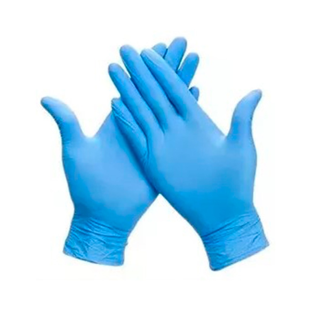 GUANTE DE NITRILO AZUL TALLA L DISPENSADOR DE 100 UND ( 50 PARES ) REF. 015410 MARCA IPRO