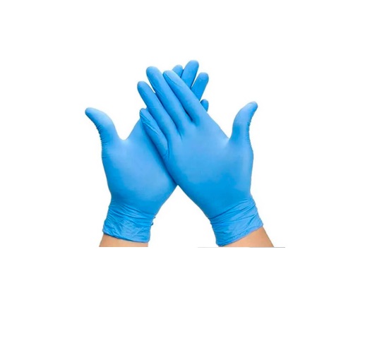 GUANTE DE NITRILO AZUL TALLA M DISPENSADOR DE 100 UND ( 50 PARES ) REF. 910001 MARCA KING