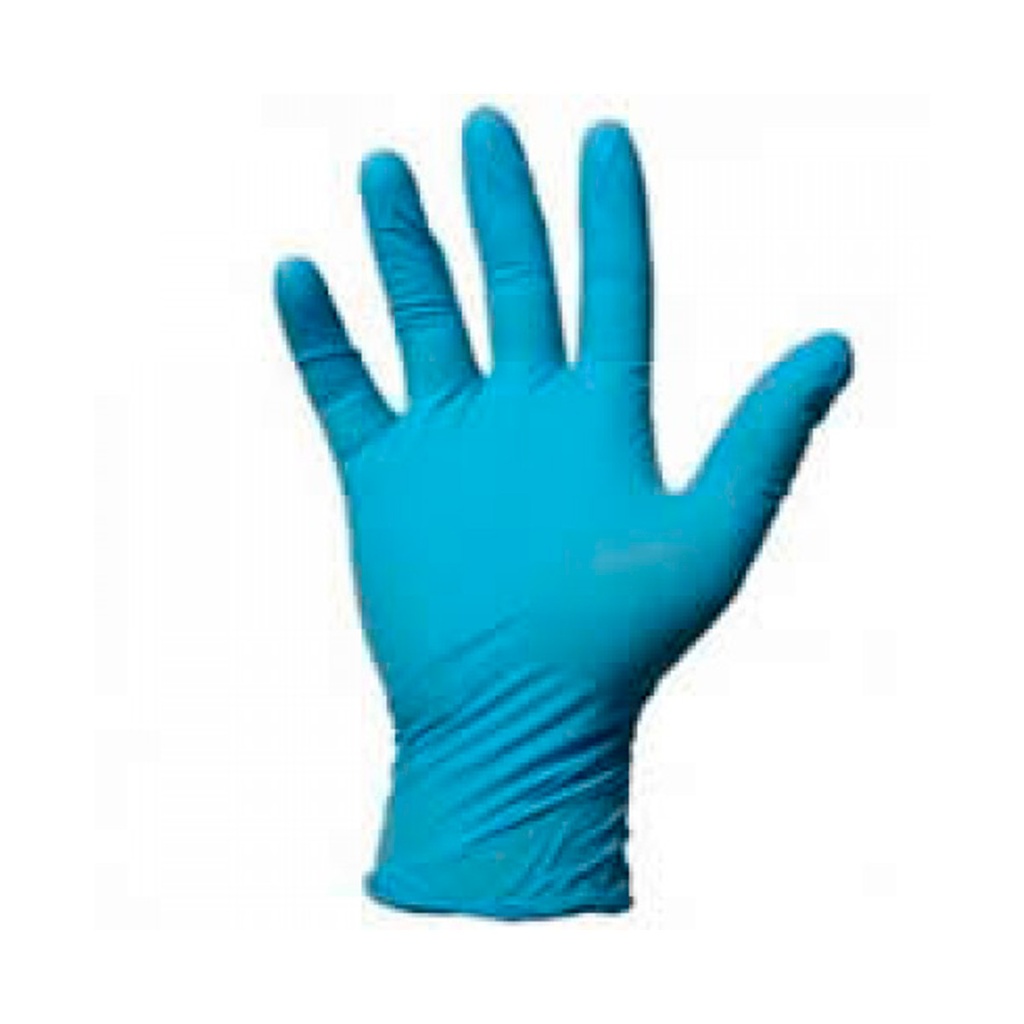 GUANTE DE NITRILO AZUL TALLA L DISPENSADOR DE 100 UND (50 PARES) REF. 910009 MARCA DERMAGRIP