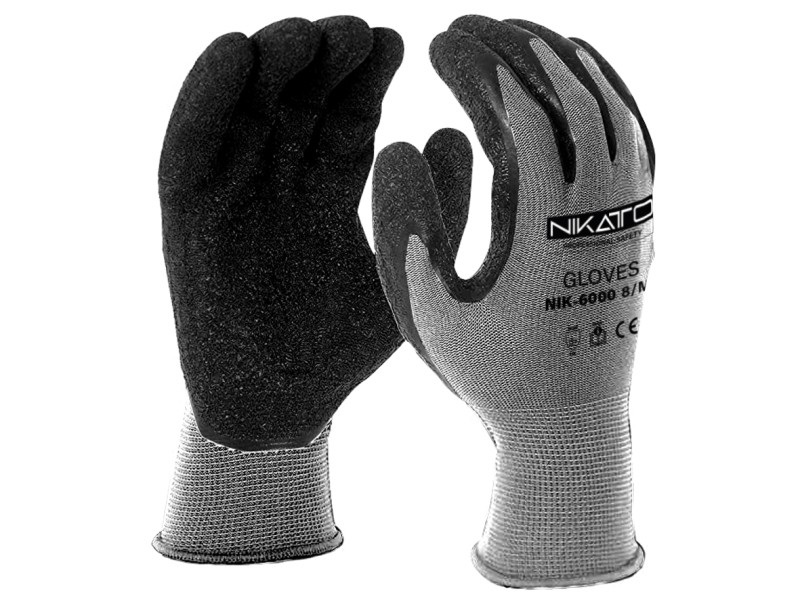 GUANTE D/LATEX NEGRO 13" TALLA "XL" REF. NIK-6000XL MARCA NIKATTO