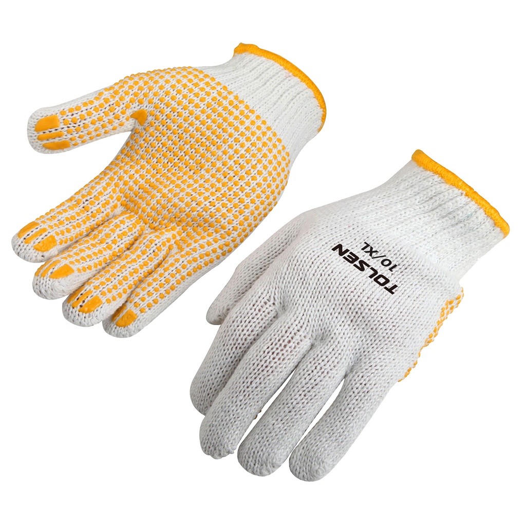 GUANTE MULTIUSO DE PUNTOS / CLASE A / POLIÉSTER Y ALGODÓN - XL (PAR) REF. 45006 MARCA TOLSEN
