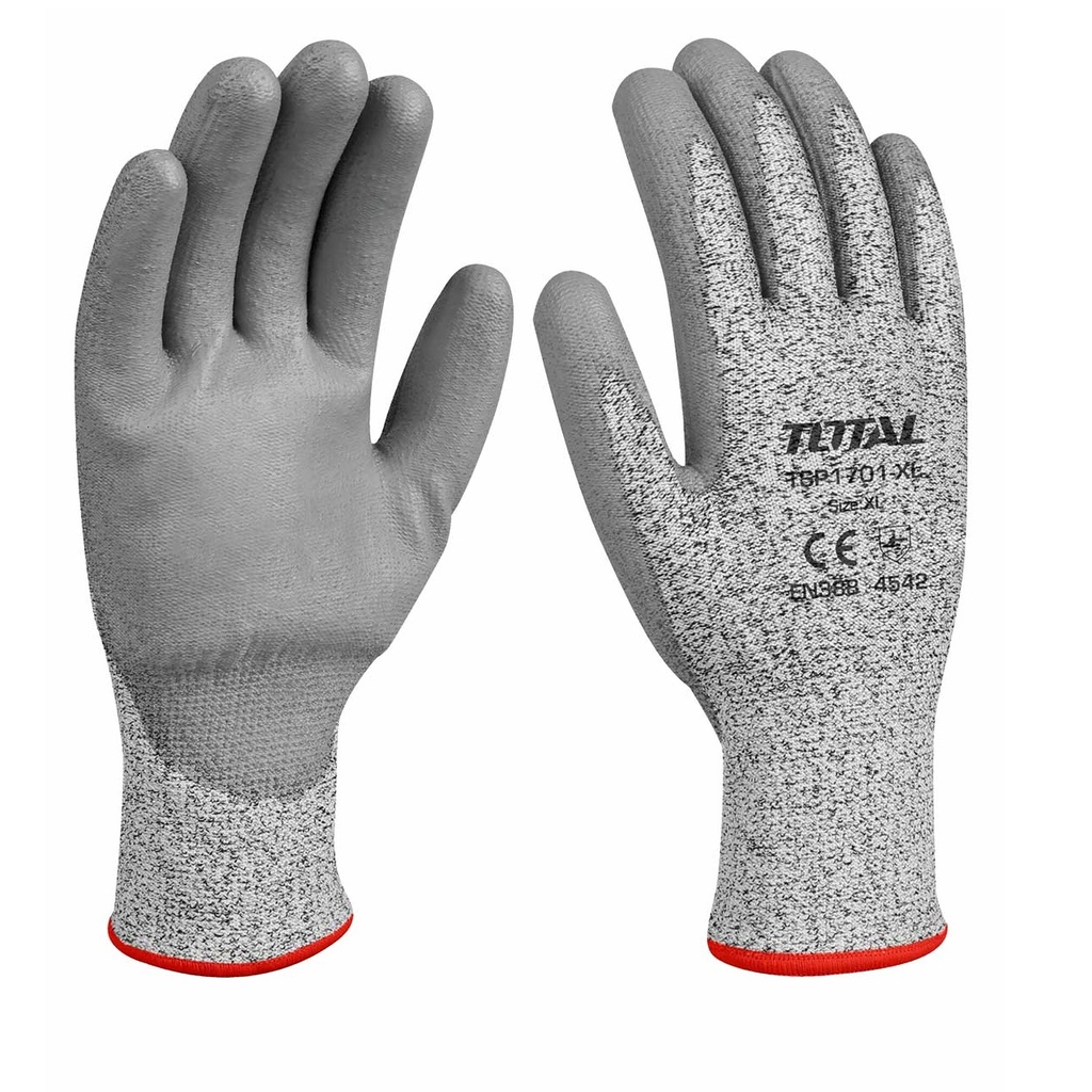 GUANTE DE NITRILO CON REVESTIMIENTO ENDURECIDO PAR TALLA 10 ( XL ) REF. TSPTG01 MARCA TOTAL TOOLS