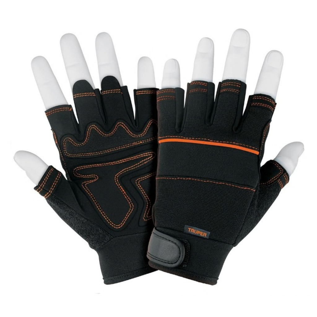 GUANTE PARA MECANICO CORTO ACOLCHADO,CARNAZA Y POLIESTER UNITALLA MOD.GU-655 REF. 13195 MARCA TRUPER
