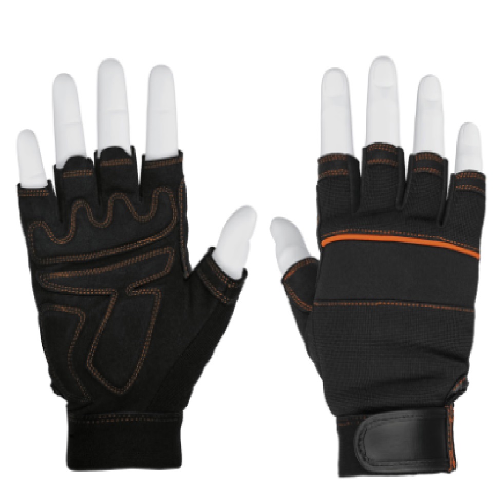 GUANTE PARA MECANICO CORTO ACOLCHADO,CARNAZA Y POLIESTER UNITALLA MOD.GU-655 REF. 13195 MARCA TRUPER