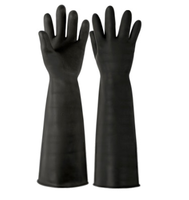 GUANTE DE LATEX PARA ACIDO NEGRO TALLA M MOD. GU-IND-M GU-322 REF. 14268 MARCA TRUPER
