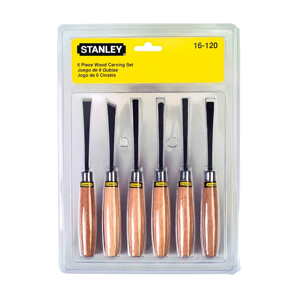 JUEGO DE GUBIAS PARA MADERA 6 1/2" 6 PIEZAS REF. 16120LA MARCA STANLEY