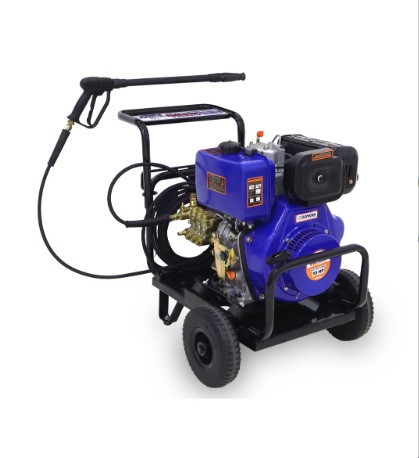 HIDROLAVADORA / HIDROJET A DIESEL DE 4000 PSI 13 HP C/CARRETILLA REF. 75-DHL-4013D MARCA DOMOSA