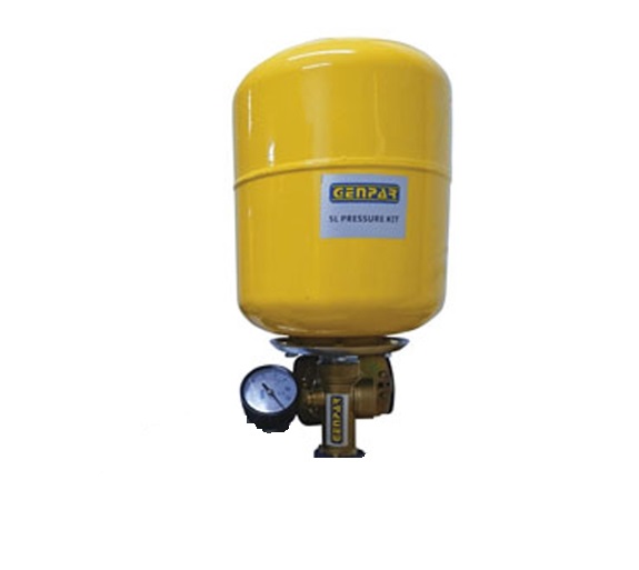 KIT DE HIDROCOMPACTO DE 5 LTS MANOMETRO + PRESOSTATO + TANQUE + "T" 5 VIAS REF.GKH-05L MARCA GENPAR