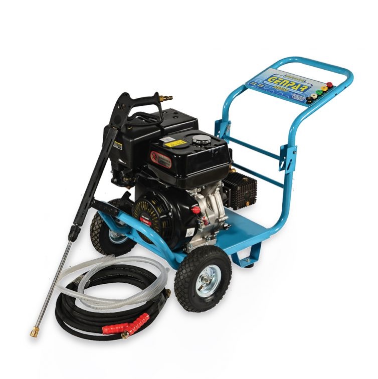 HIDROLAVADORA / HIDROJET A GASOLINA DE 3600 PSI 13 HP CON CARRO REF. GPW-3600-MG MARCA GENPAR