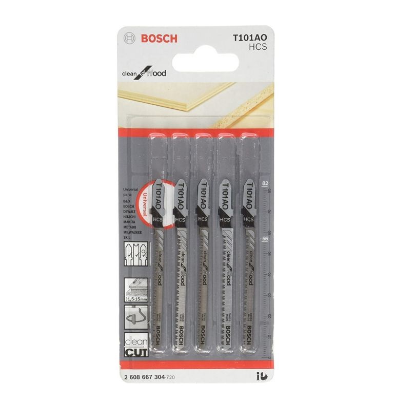 JUEGO DE HOJA DE SIERRA CALADORA MADERA C/LIMP T101AO 1-1,5MM REF. 2608630031/ 876438/ 006798 BOSCH