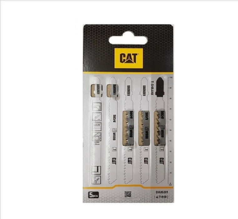 HOJA DE SIERRA CALADORA 4" 6TPI USO MADERA-PLASTICO HCS 5 PZAS CORTE CURVO REF. DA06001 MARCA CAT