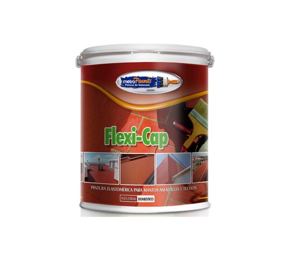 PINTURA IMPERMEABILIZANTE P/MANTO FLEXI CAPA COLOR ROJO 1 GALON MARCA METRO PAINT