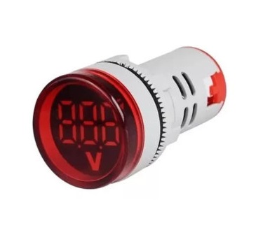 INDICADOR DE VOLTAJE AD101-22VM ROJO AC20-500V REDONDO REF. CON14490 MARCA ANDELI