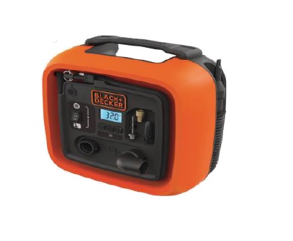 INFLADOR MULTIFUNCIONAL 12V 160 PSI 8 AMPS REF. BDINF12C / INF-700 MARCA BLACK&DECKER