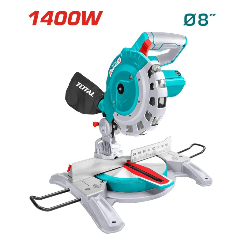 INGLETADORA 8" 1400 W 110-120V 50-60HZ CORTE 2-3/8" *4-3/4" 45° REF. UTS42142107 MARCA TOTAL TOOLS