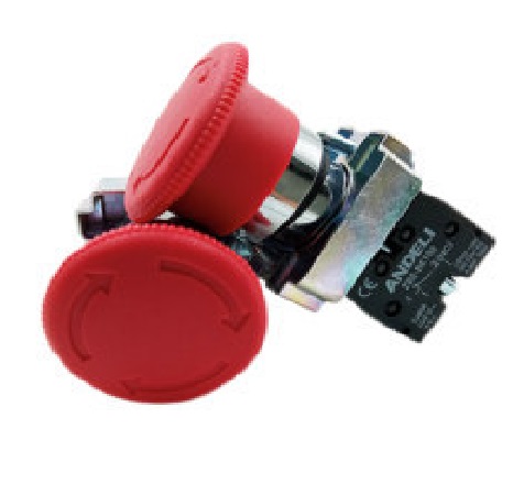INTERRUPTOR DE BOTON TIPO HONGO SIN RETENCION 1NC 10A-400V XB2-BC42 REF. CON14185 / 309068 ANDELI