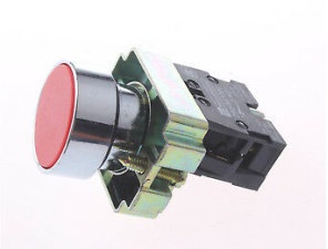 INTERRUPTOR DE BOTON ROJO METALICO CON RETORNO XB2-BA42 1 NC REF. CON14278 / 309358 MARCA ANDELI