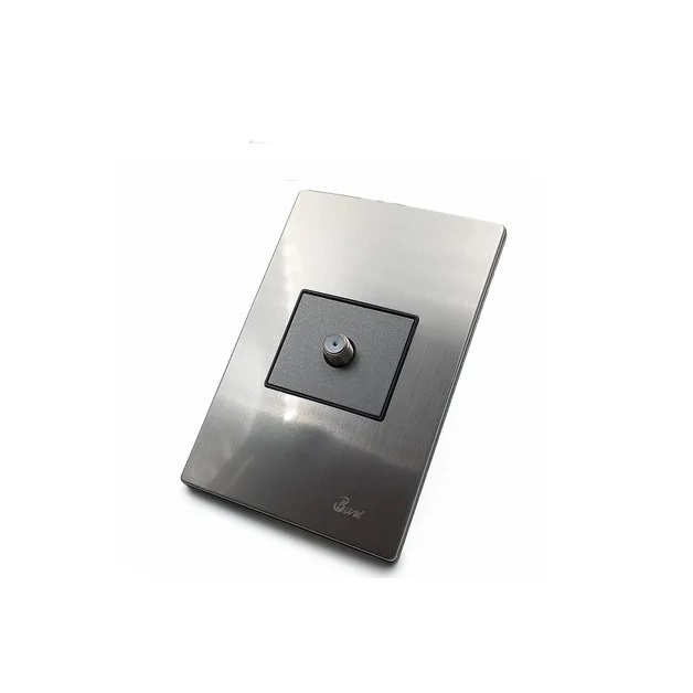 TOMA PARA TV SERIE INOX COLOR ACERO INOXIDABLE REF. INT-02.06 MARCA BARI