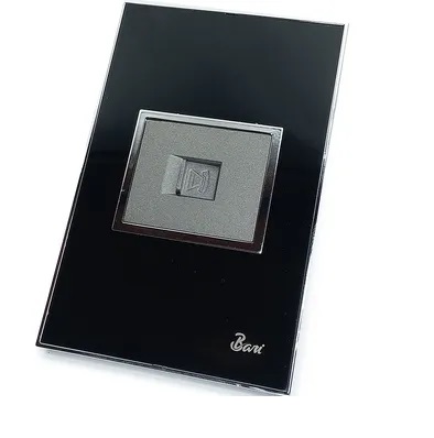 TOMA PARA TELEFONO SERIE NERO COLOR NEGRO C/CROMADO REF. INT-05.05 MARCA BARI