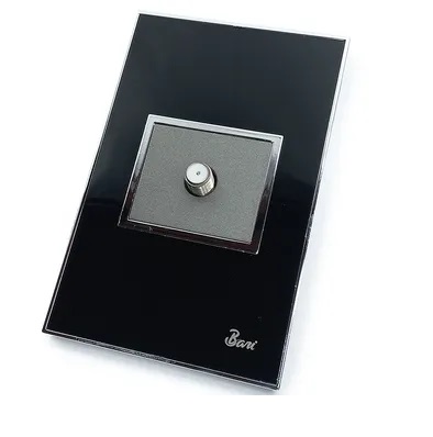 TOMA PARA TV SERIE NERO COLOR NEGRO C/CROMADO REF. INT-05.06 MARCA BARI