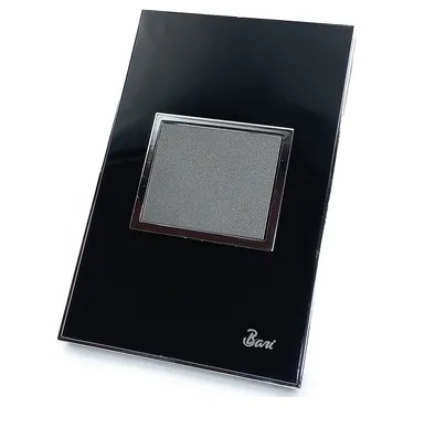 TAPA CIEGA SERIE NERO COLOR NEGRO C/CROMADO REF. INT-05.10 MARCA BARI