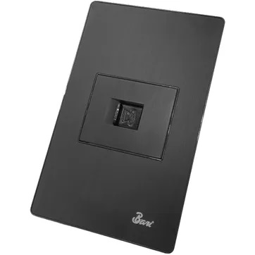 TOMA PARA TELEFONO SERIE BUIO COLOR NEGRO REF. INT-07.05 MARCA BARI