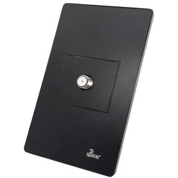 TOMA PARA TV SERIE BUIO COLOR NEGRO REF. INT-07.06 MARCA BARI