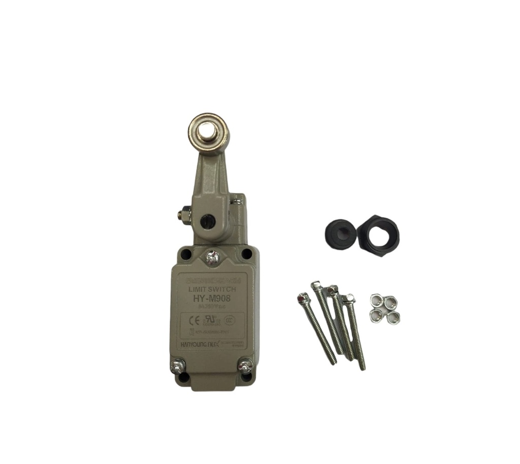 INTERRUPTOR FINAL DE CARRERA MET. PALANCA C/ROLDANA IP67 REF. 22952 / HY-M908 HANYOUNG NUX