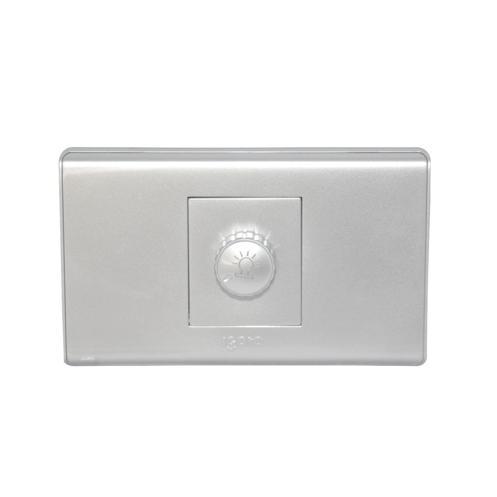 INTERRUPTOR DIMMER SENCILLO ( 300W ) COLOR PLATEADO REF. A2081-S MARCA IGOTO