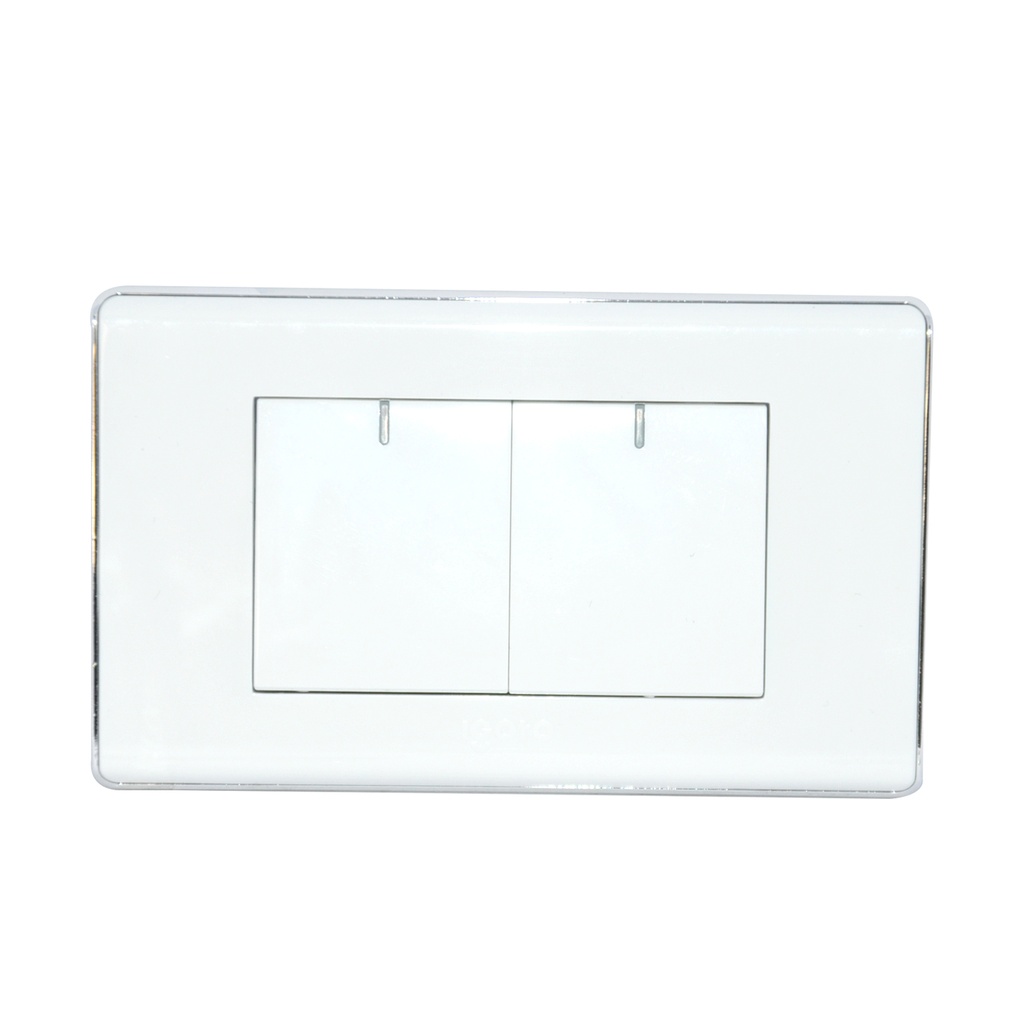 INTERRUPTOR DOBLE COLOR BLANCO/METAL REF. A6022 MARCA IGOTO