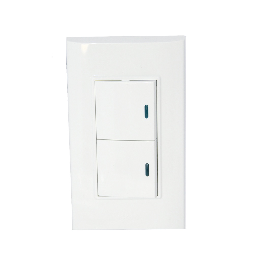 INTERRUPTOR DOBLE LARGO COLOR BLANCO REF. B514-W MARCA IGOTO