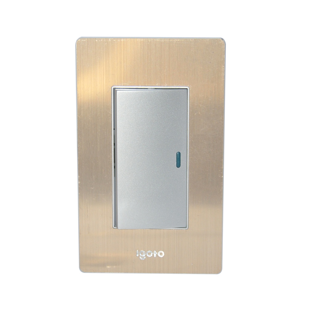 INTERRUPTOR SENCILLO LARGO COLOR BRONCE REF. X512 MARCA IGOTO