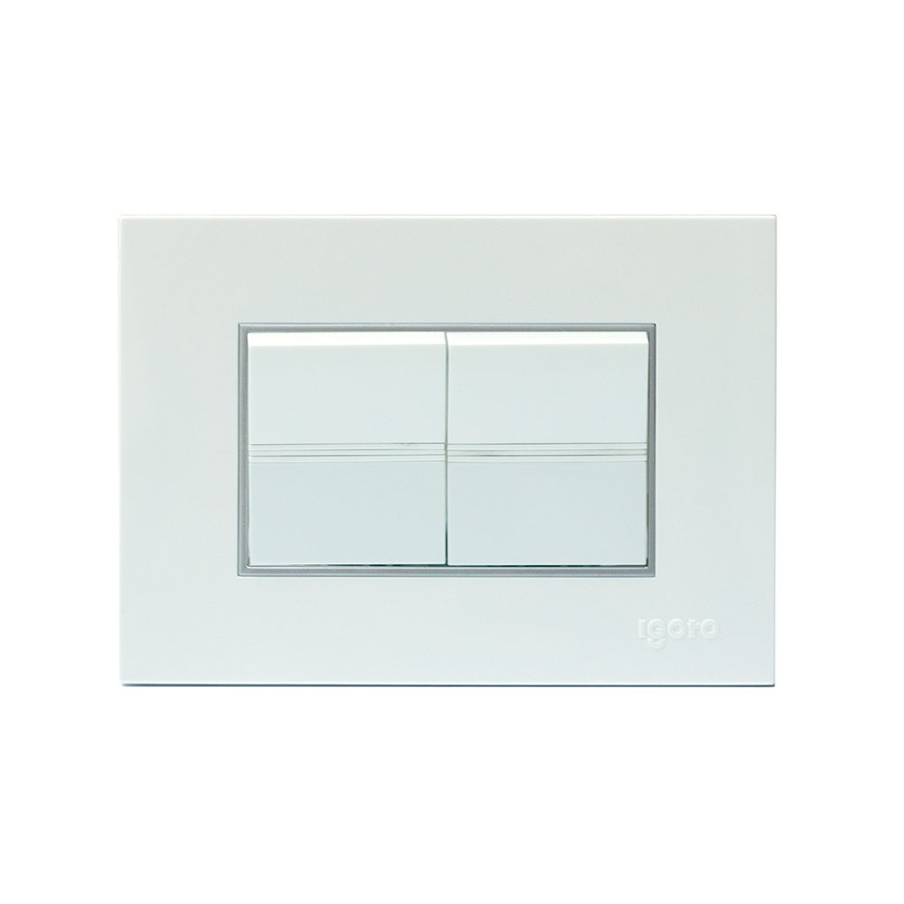 INTERRUPTOR DOBLE COLOR BLANCO REF. Z514-W MARCA IGOTO