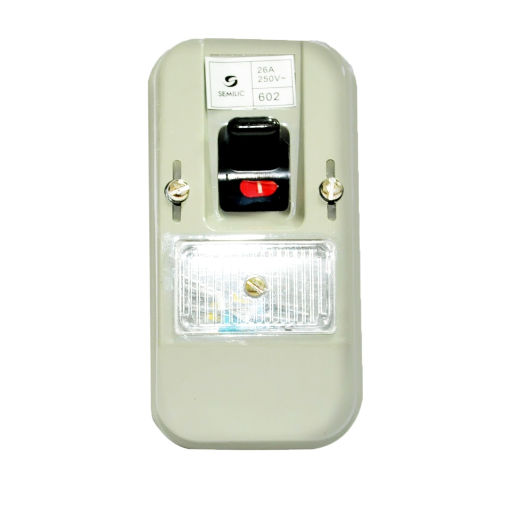 INTERRUPTOR DE PALANCA SUPERFICIAL 602 DE 25 AMP / 250 V REF. INTS-05 MARCA SEMILIC