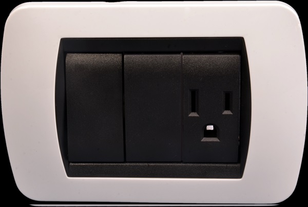 INTERRUPTOR + TOMA T/BLANCA REF. BV1230 MARCA SKD3