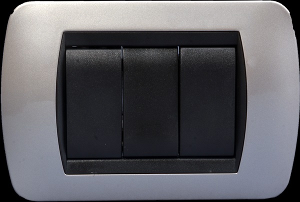 INTERRUPTOR SENCILLO 3 VIAS T/SILVER I REF. BV2101-3 MARCA SKD3