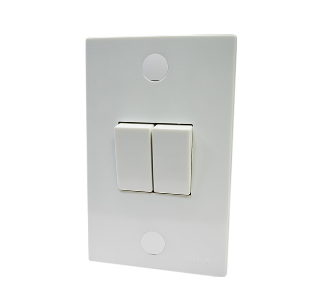 INTERRUPTOR DOBLE 1P 10 AX 120-250V REF. 06050 SERIE BLOCK MARCA VIMAR